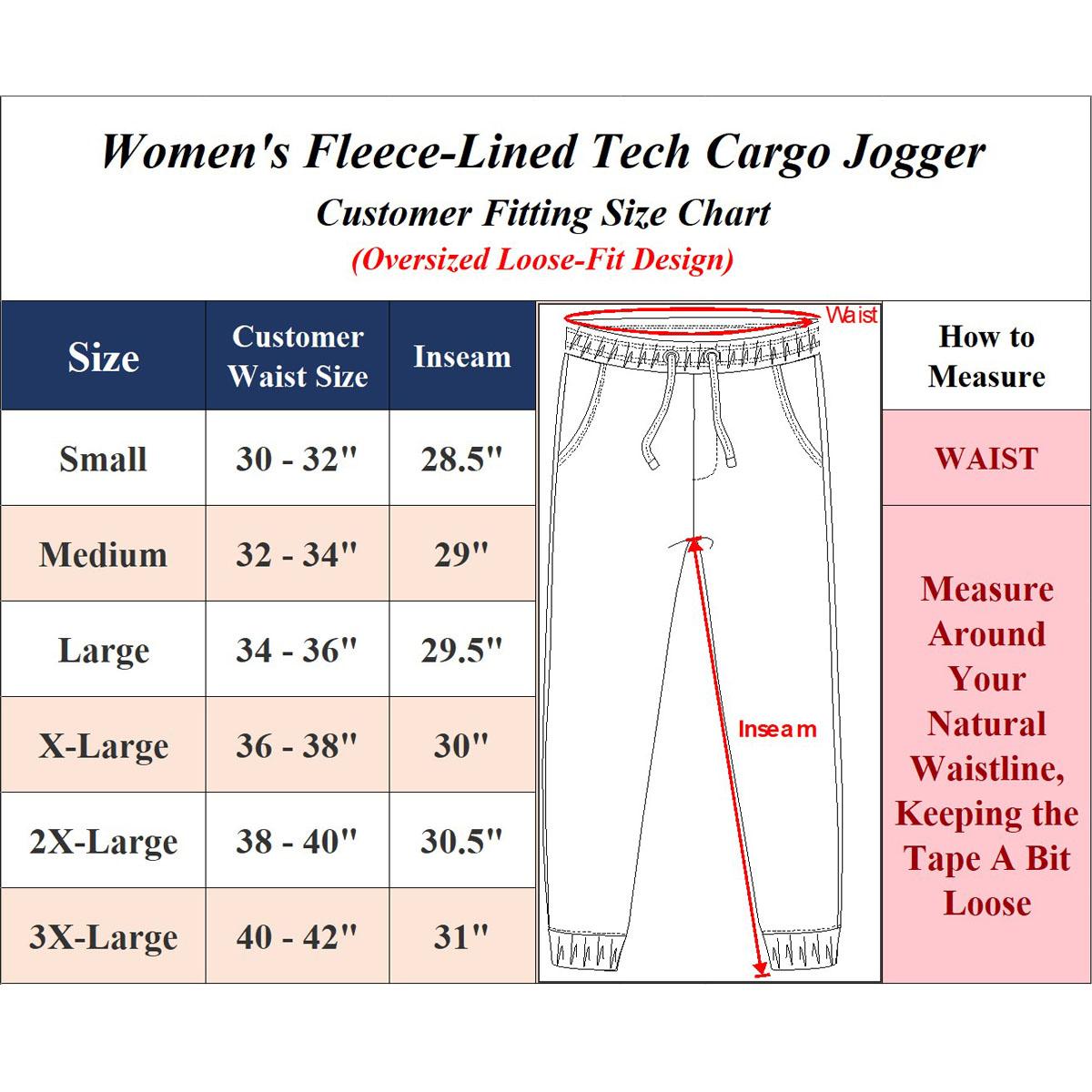 3-Pack Women's Fleece Lined Cargo Jogger Sweatpants (S-2XL)