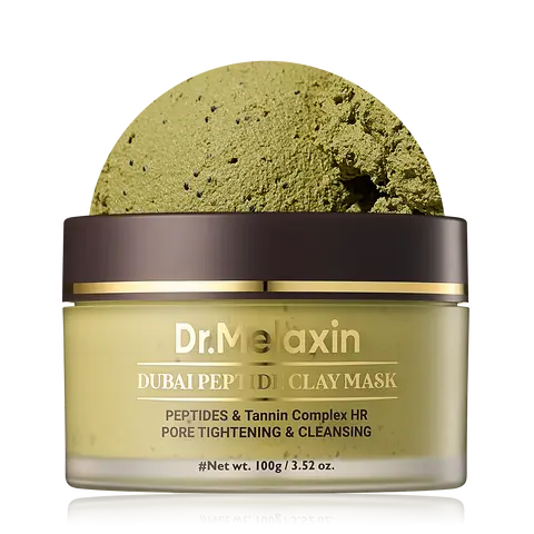 [Dr.Melaxin Official] Dubai Peptide Clay Mask - Mask for Tighten Pores, Blackheads, Sebum Control - Glass & Smooth skin Cleansing Skincare