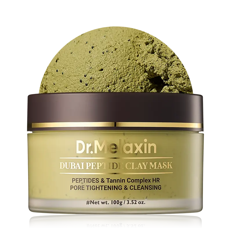 [Dr.Melaxin Official] Dubai Peptide Clay Mask - Mask for Tighten Pores, Blackheads, Sebum Control - Glass & Smooth skin Cleansing Skincare