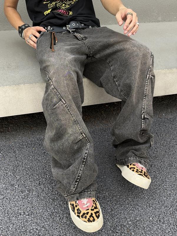 Wide Leg Jeans Spring To Summer Hip Hop Baggy Denim Pants Y2k Streetwear Jeans