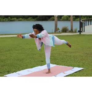 Serene Pink Prayers-Womens Sustainable Track Jacket