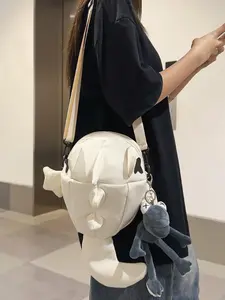 1pc minimalist, casual, trendy, durable shark-shaped bag with a complimentary elegant charm. Perfect for daily commuting, shopping trips, gift-giving. A versatile must-have shoulder bag, Casual handbag satchel for women