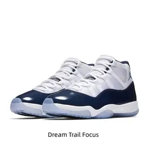 White mesh + Navy patent + Icy blue outsole. These highs are pure college legend.