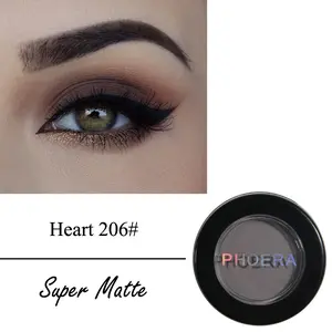 Phoera AQUAPURITY Waterproof Long Lasting Matte Eyeshadow Palette in 12 Pigment Color Face Powder Eye Shadow Cosmetic Cream Makeup Cosmetic (206 HEART)