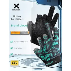 HASIDA Lightweight Summer Gloves - Non-Slip, Sun Resistant, Cut Resistant for Lure and Saltwater Fishing