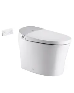 【FathersDayGift】VEVOR Smart Toilet, Air Drying, Elongated Smart Toilet with Heated Seat, Clean Nozzle and Auto Freshening System, Easy Operated Toilet with Remote Control & LED Digital Display, Fits for  Bathrooms