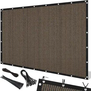 90% Sun Shade Cloth, 8 x 10 FT Pergola Shade Cover Canopy with Grommets, Sun Screen Fabric Tarp for Patio, Outdoor, Garden, Backyard, Mocha