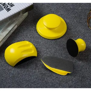 4PCS Hook and Loop Sanding Block Included 1 Cleaning Brush 5 Inch Round and Mouse Sanding Block Meant for Wood Furniture Restoration Home Arts and Crafts