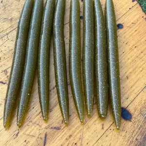 Green pumpkin 5” stick baits