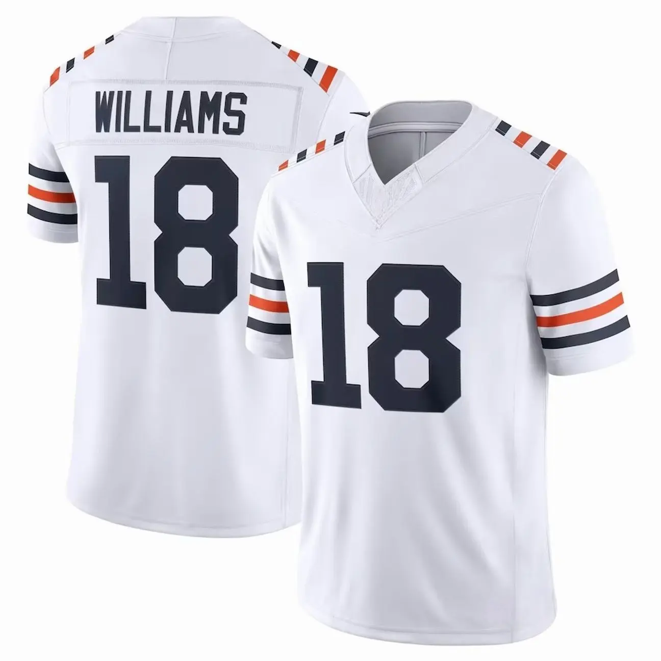 Unisex Football inspired by Chicago Williams 18 Alternate Player Game Jersey - White