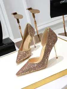 Women's Glitter Sequin Decorated Stiletto Heels, Elegant Pointed Toe High Heel Shoes for Party, Banquet, Fashionable Shoes for Daily Wear, Sparkly Party Shoes
