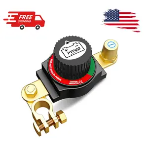 Top Post Car Battery Disconnect Switch, 12V-48V Battery Cut/Shut Off kit