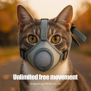 Pet Kitty Mouthpiece Facemask Prevent Random Shouting Prevent Random Biting Prevent Accidental Ingestion Breathable Cat Mouth Mu