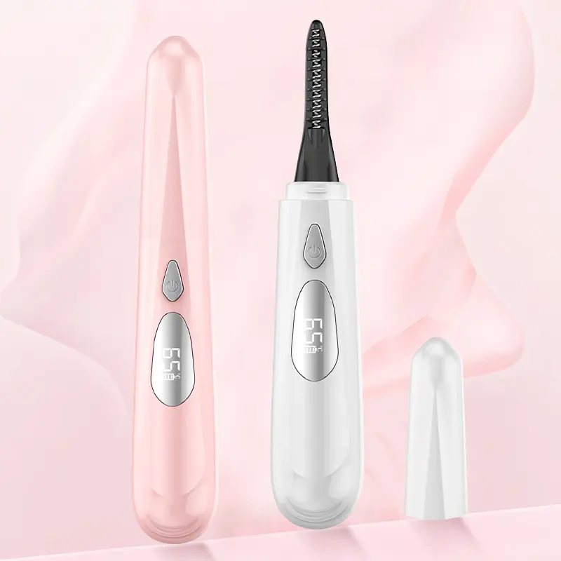 Electric Heated Eyelash Curler with LED Display and 4 Adjustable Temps, Heat-Activated Curling for Effortless Natural Look, USB-C Rechargeable Makeup Tool, Lash-Friendly