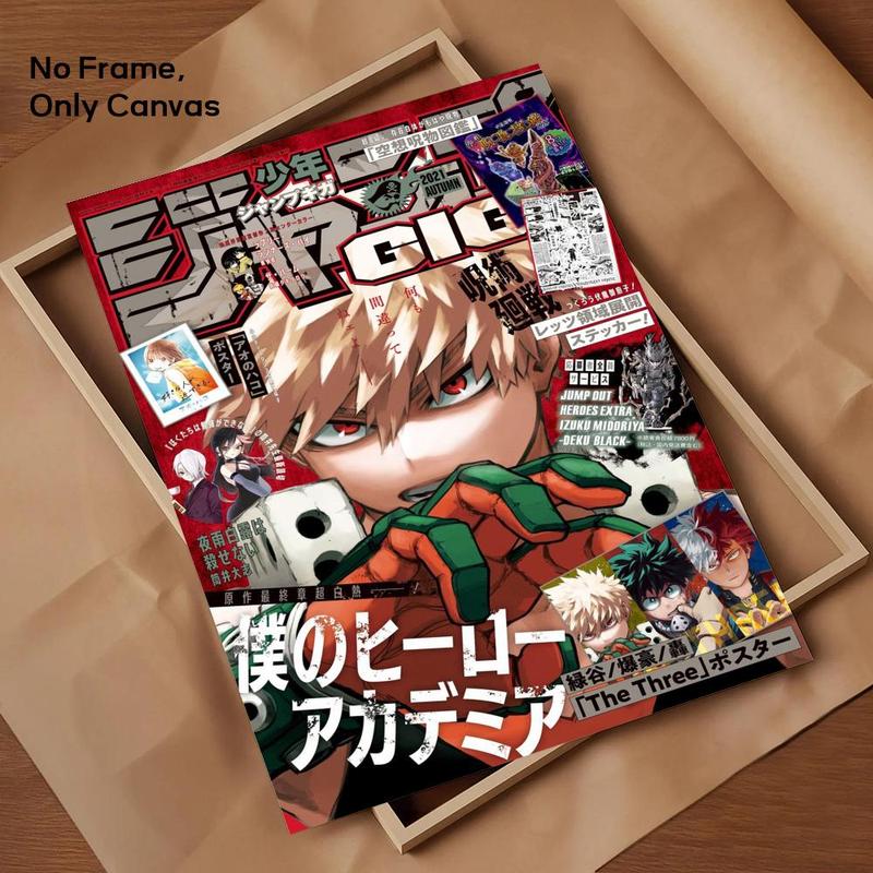 Anime My Hero A-Academia Painting Calligraphy Canvas Wall Art｜Gallery-Grade Waterproof Poster｜Fade-Resistant & Scratch-Proof｜Perfect Gift & Home Decor｜Living Room, Bedroom, Home Decoration｜Multiple Size