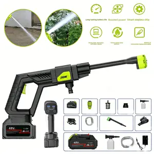 Wireless Car Pressure Washer Portable High Power Water Gun with Rechargeable Battery for Auto Cleaning Home and Garden Use Pressure Washer Handheld