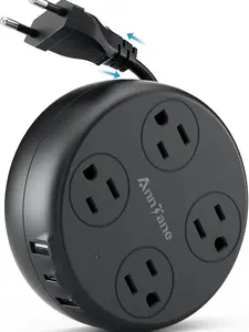 Universal Plug Adapter Travel Power Adapter Converter Multi Plug Wall Charger Adapter for International Travel Compatible with US UK EU AU Devices Fast Charging Portable Electrical Adapter