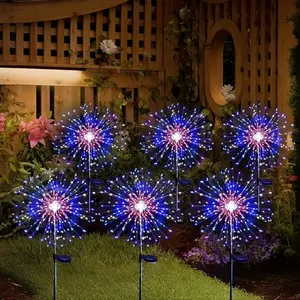 Solar Firework Lights Outdoor Waterproof Lawn Lamps, Garden Decoration Lights, 480 LED Flashing Solar Lights for Christmas Yard Pathway Decor