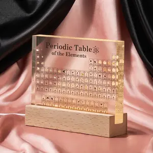 Acrylic Elements Periodic Table Mendeleev Safe Periodic Table Figurine Display Science Ornament Room Decoration Desk Accessories