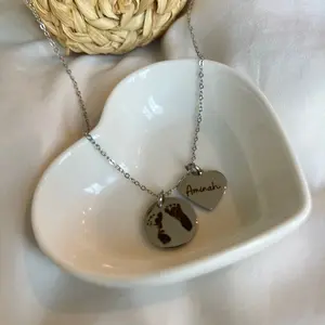 Baby foot print Necklace