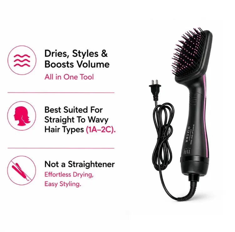 Automatic Hot Air  Comb - All-in-2 Negative Ion Styling Tool for Home & Professional Use, Ideal Gift for Hair Styling Needs Hot Air Curling Hot Air Curler