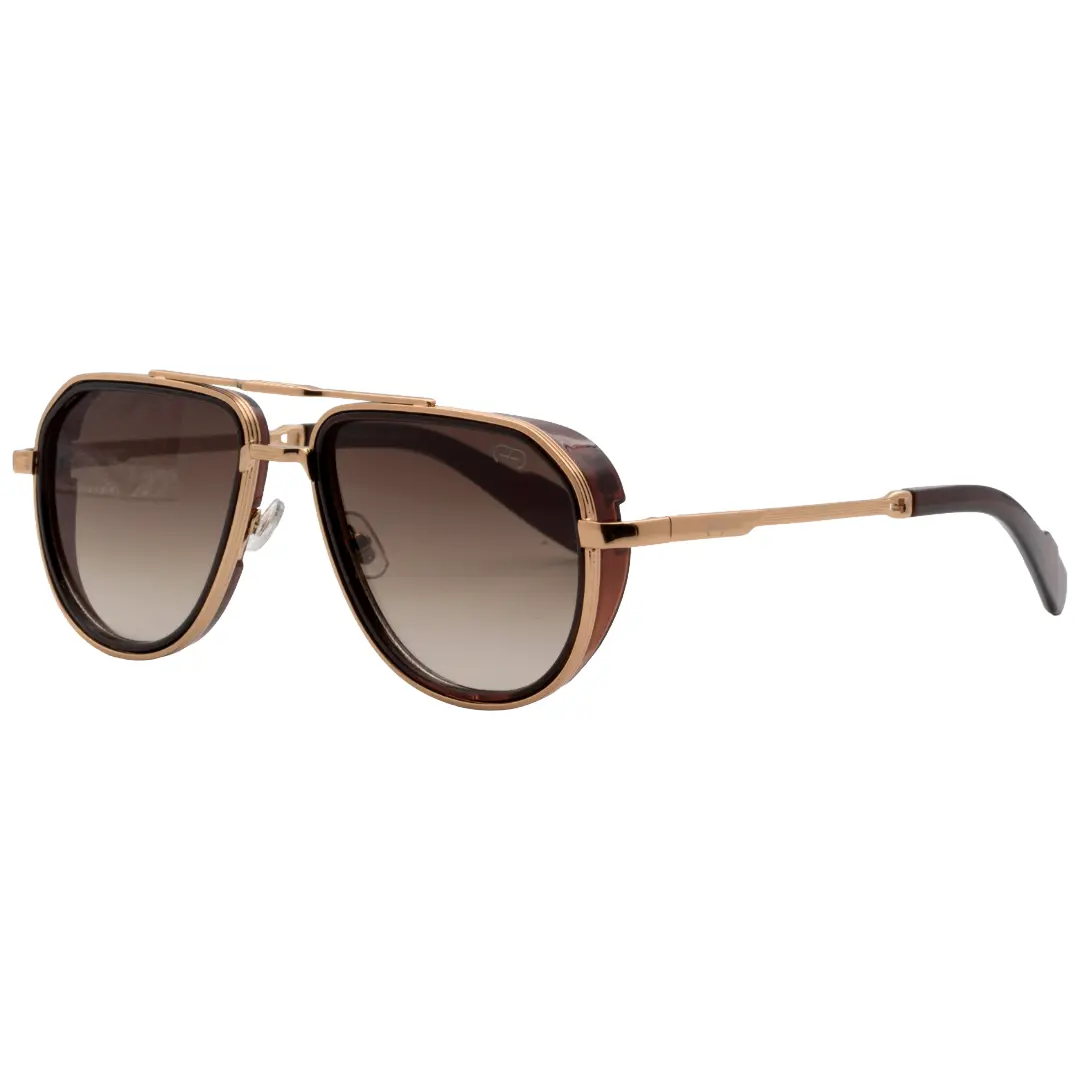 Trendy Jendy Men's Aviator Sunglasses – Gold Metal Frame, UV400