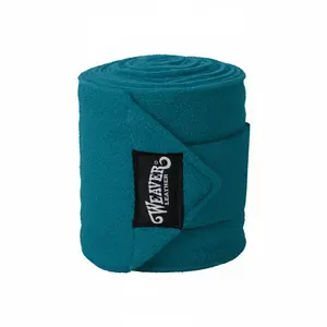 Weaver Leather Turquoise Polo Leg Wraps - Set of 4 - 4-1/2" Wide x 9' Long - Brushed Pile Fleece