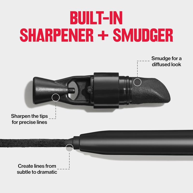 REVLON ColorStay Pencil Waterproof Eyeliner 213 Navy 0.01 oz Full Coverage Smudge-Proof Eye Makeup with Built-In Sharpener for All Skin Types