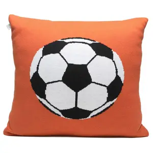 Rian Tricot Cushion - Orange Soccer Ball