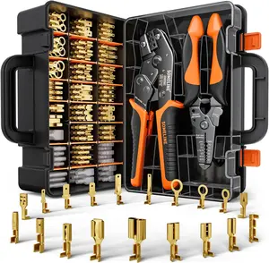 Wire Terminal Crimping Tool Kit,2.8/3.9/4.8/6.3mm Male Female Disconnect Terminals,SOMELINE AWG 24-14 Crimping Pliers for Molex 2.13/2.36mm,