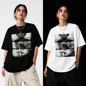 Edgy Collage Art Print T-Shirt, Statement Aesthetic Tee for Men & Women, Casual Daily Top