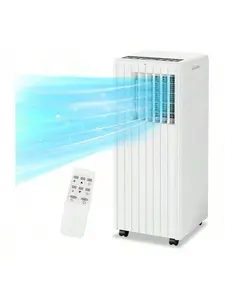 Gaomon 8000BTU Compact Small Footprint Standing Type Portable Air Conditioner, with Remote Control, LED Control Panel, 3-in-1 Multi-Mode Function, Quiet Operation, 24H Timer, Sleep Mode, Cools Up to 350 Sq.Ft