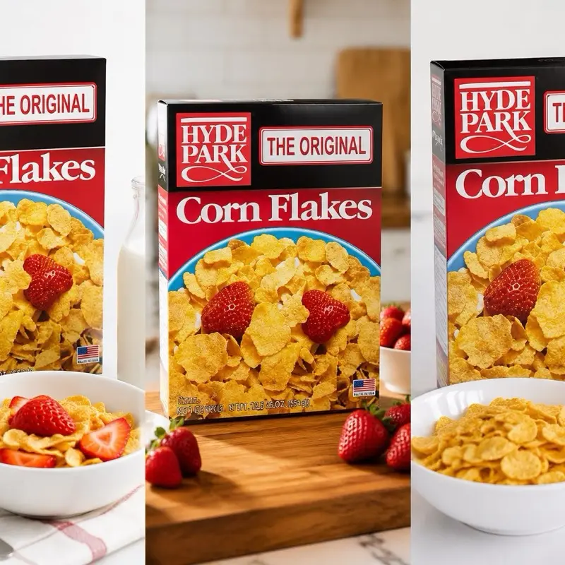 Crunchy Corn Flakes, Savory Puffed Snack for Daily Snacking