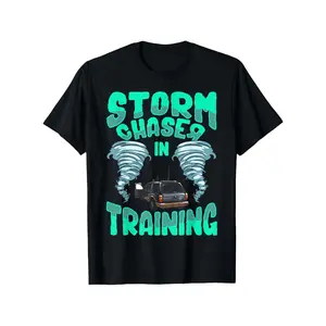 Funny Storm Chaser In Training Tornado & Hurricane Chaser T-Shirt for Boys Soft Fabric, Breathable, Comfortable Short Sleeve Tees Perfect for Boys Shirts Boy Girl Best Gift  (3-13Y)