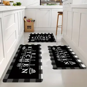 Christmas Decorations for Home, 3pcs Set Kitchen Mat, with Cake And Tableware Design, Soft And Comfortable, Suitable for Kitchen, Bathroom, Suitable for Good Friend to Gifts, Birthday Gift, Essential Items for The Home, Thanksgiving Gifts