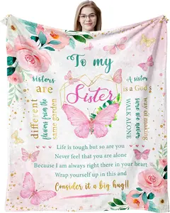 Birthday Gifts for Sister, Sisters Valentines Day Gifts from Sister, Birthday Gifts for Sister from Brother, Sister Birthday Gift Ideas, Gifts for Adult Sister Blanket