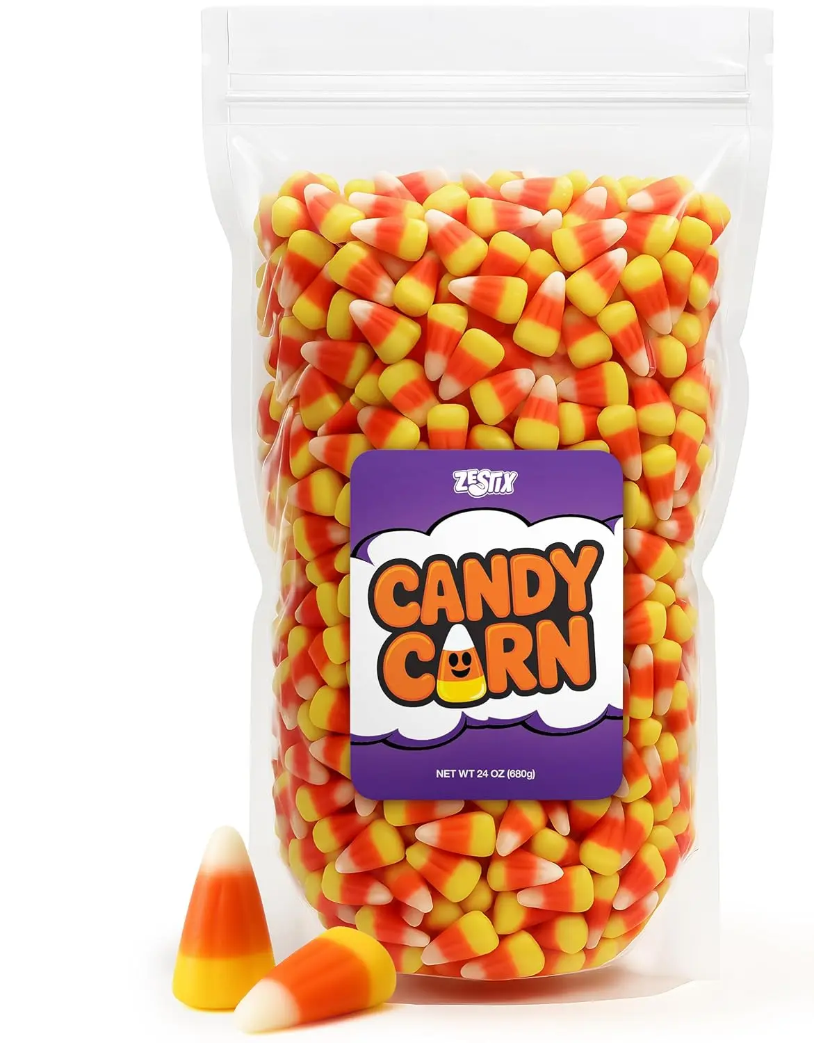 Candy Corn – 24 oz Bag – Classic Tri-Color | Soft & Chewy Texture – Bulk Halloween Candy for Parties, Baking, Candy Bowls, Gift Bags & Year-Round Snacking
