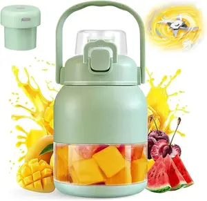 Electric citrus juicer, portable blending cup, food-grade BPA-free multifunctional large-capacity cold-press juice bottle/cup for travel, suitable for smoothies and fruit shakes