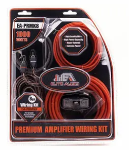 Elite Audio Car Amp Wiring Kit | 8 Gauge CCA | Full Installation Kit with Fuse Holder