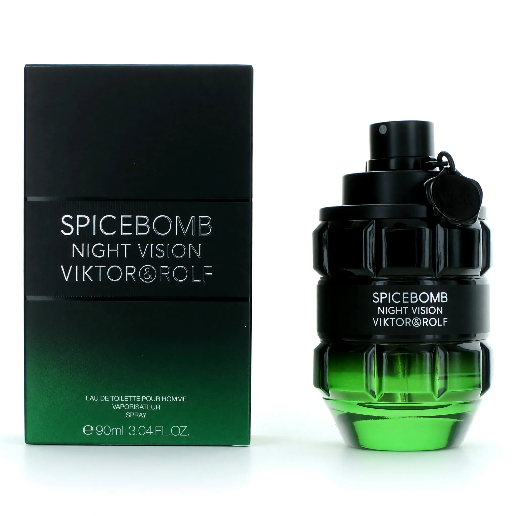 Spicebomb Night Vision Eau de Toilette for Men, Spicy Citrus Scent with Grapefruit and Roasted Almonds, 3 oz Spray