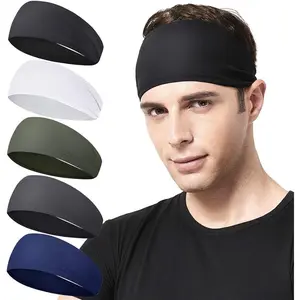 5 Pack Mens Running Headband Sports Unisex Hairband