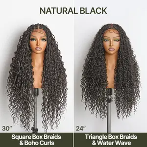 【LIVE】Frodio Veralux™ Fiber Full Lace Boho Curl & Water Wave Synthetic Box Braid Wig TikTokShopBlackFriday