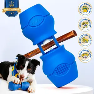 Anti-Choking Metal Teeth Bully Stick Holder (Standard Size), Chewise Heavy-Duty Dog Chew Holder for 20-70 lbs, Indestructible Safety Guard, Food-Grade BPA-Free Nylon