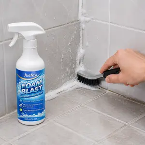 Professional Bathroom Cleaner Spray Fast Heavy Duty Tub Tile Shower Stains Remover Antibacterial Formula Dissolves various stains Fast Lemon Scent Deep Cleaning Made Easy