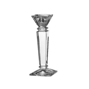 212 MAIN Unique Shape Glass Candle Holder - 12" Height, Dishwasher Safe, Home Accessories, Interior Decoration Accessories, Ideal Gift for Supplies