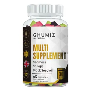 Ghumiz Nutrition Multi Supplement - Seamoss Shilajit & Black Seed Oil Gummies