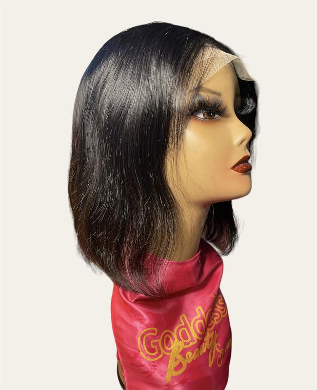 Pink ShowThrough 4x4 Transparent Lace Frontal Wig hair extensions virgin hair