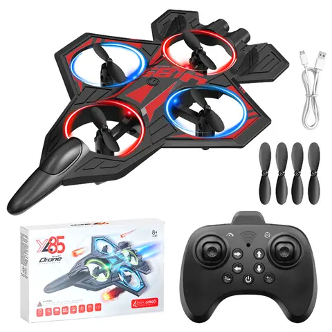 【Entry-level RC toys】2.4GHz Remote Control Airplane,Jet Fighter 360° Rolling Stunt Flying Toy with Stable Hover,RC Mini Drone for Beginners Kids & Adults, Fun Children's Toys, 3-Speed Adjustament, Headless mode, Modular battery, Easy Control,SUMMER Vibes