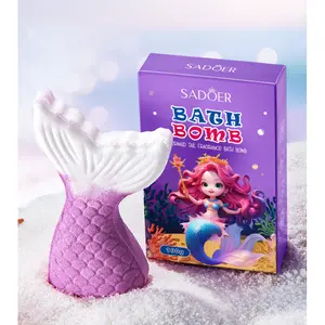 Luxury Mermaid Bath Bomb 5-Pack Body Clean & Fragrance Tail Bath Bomb 5 Boxes Every Girl's Dream