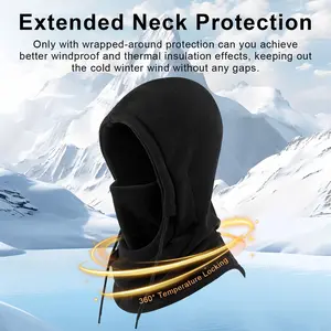 Ski Mask for Women Men, Hood Ski Mask, Winter Balaclava Windproof Hooded Scarf Cold Weather Hat Neck Warmer